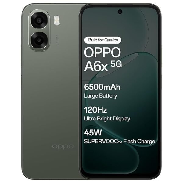 Oppo A6X 5G (Olive Green, 6GB RAM, 128GB Storage) with No Cost EMI/Additional Exchange Offers