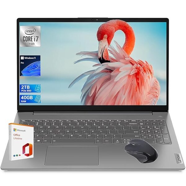 Lenovo i7 Business Laptop, 13th Intel Core i7-13620H, Windows 11 Pro Laptop, 15.6’’ FHD Display, 16GB RAM 512GB SSD, WiFi 6, BT 5.2, Student Laptop with Lifetime Microsoft Office
