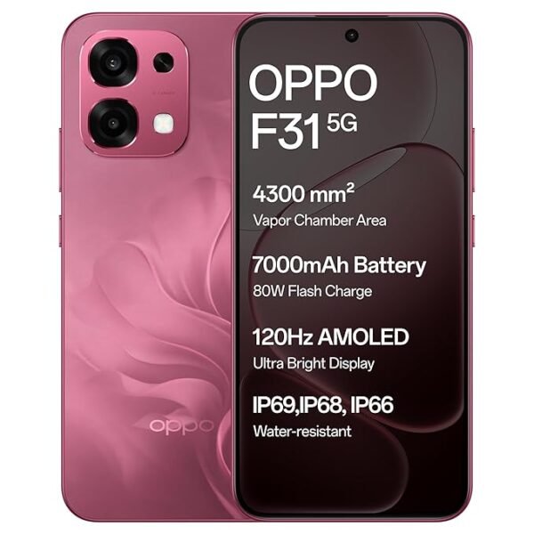 (Refurbished) Oppo F31 5G (Bloom Red, 8GB RAM, 256GB Storage)