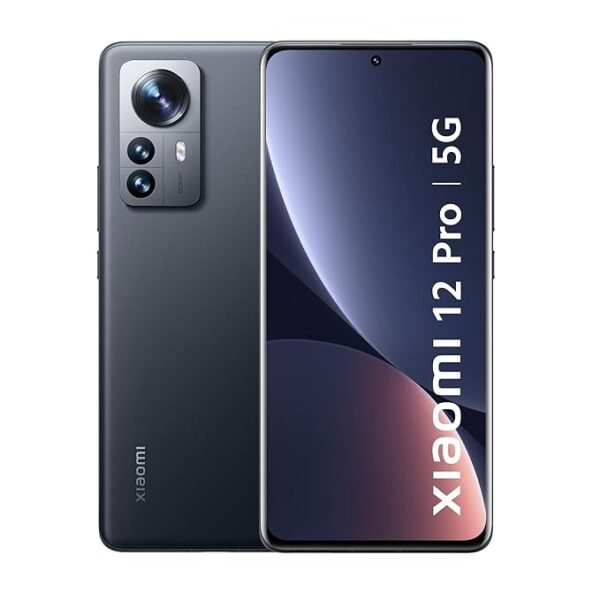 XIAOMI 12 Pro | 5G (Noir Black, 12GB RAM, 256GB Storage) | Snapdragon 8 Gen 1 | 50+50+50MP Flagship Cameras (OIS) | 10bit 2K+ Curved AMOLED Display | Sound by Harman Kardon