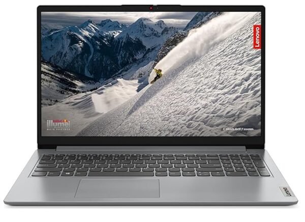 Lenovo IdeaPad 1 Intel Celeron N4500, 8GB RAM, 512GB SSD, HD 15.6"(39.6cm), Windows 11, Grey, 1.55Kg, 82LX00F7IN, 3 Month Game Pass Laptop