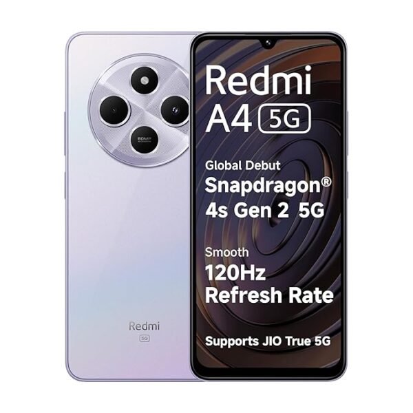 Redmi A4 5G (Sparkle Purple, 6GB RAM, 128GB Storage) | Global Debut SD 4s Gen 2 | Segment Largest 6.88in 120Hz | 50MP Dual Camera | 18W Fast Charging